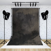 Lofaris Black Muddy Cement Wall Abstract Textured Backdrop